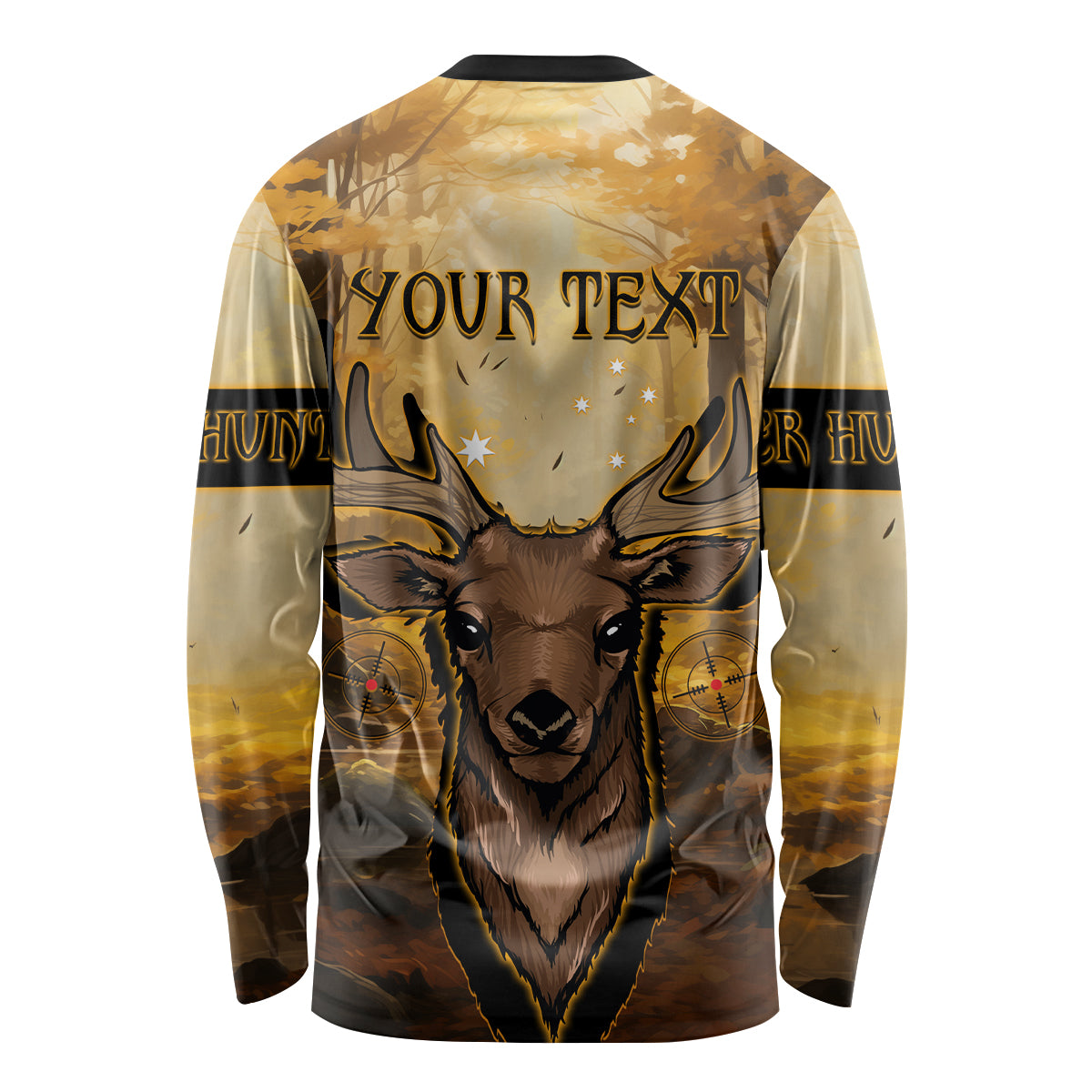 Personalised Deer Hunting Long Sleeve Shirt Forest Vibes