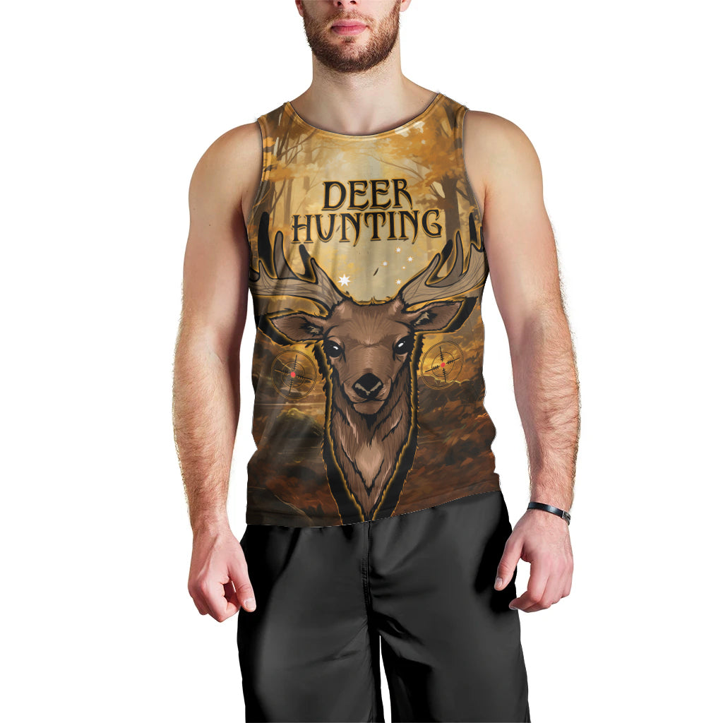 Personalised Deer Hunting Men Tank Top Forest Vibes