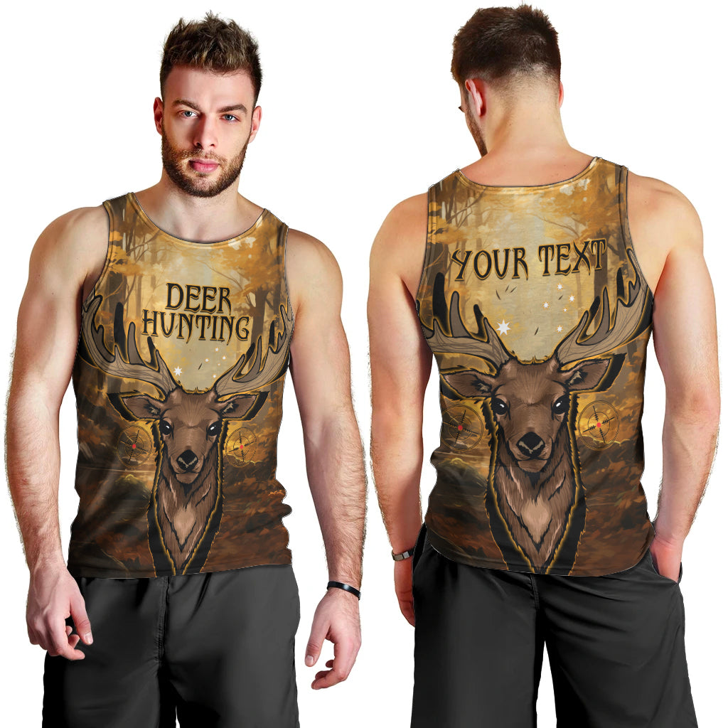 Personalised Deer Hunting Men Tank Top Forest Vibes