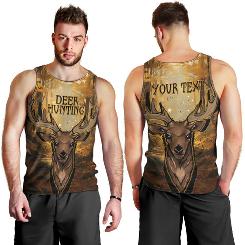 Personalised Deer Hunting Men Tank Top Forest Vibes