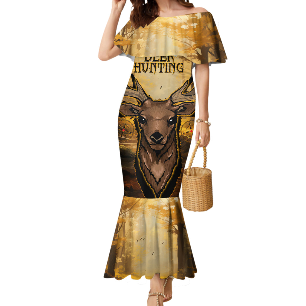 Personalised Deer Hunting Mermaid Dress Forest Vibes