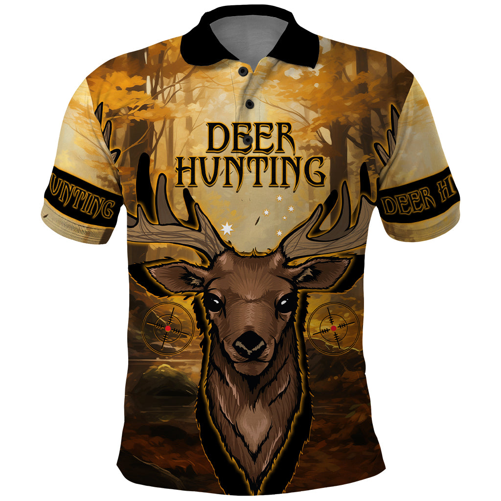 Personalised Deer Hunting Polo Shirt Forest Vibes