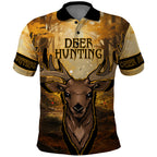Personalised Deer Hunting Polo Shirt Forest Vibes