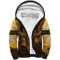Personalised Deer Hunting Sherpa Hoodie Forest Vibes