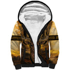 Personalised Deer Hunting Sherpa Hoodie Forest Vibes