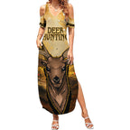 Personalised Deer Hunting Summer Maxi Dress Forest Vibes