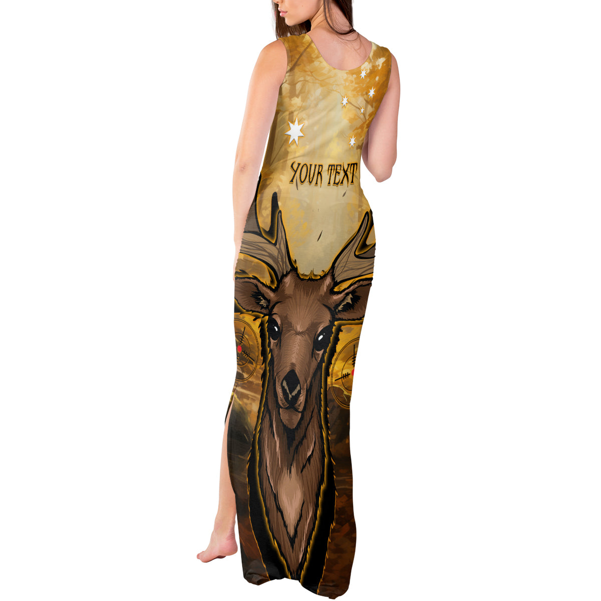 Personalised Deer Hunting Tank Maxi Dress Forest Vibes