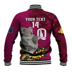 Custom QLD Maroons ANZAC Day Baseball Jacket Australian Koala Mix Camouflage