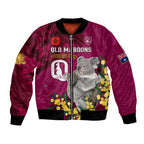 Custom QLD Maroons ANZAC Day Bomber Jacket Australian Koala Mix Camouflage