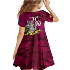 Custom QLD Maroons ANZAC Day Family Matching Mermaid Dress and Hawaiian Shirt Australian Koala Mix Camouflage