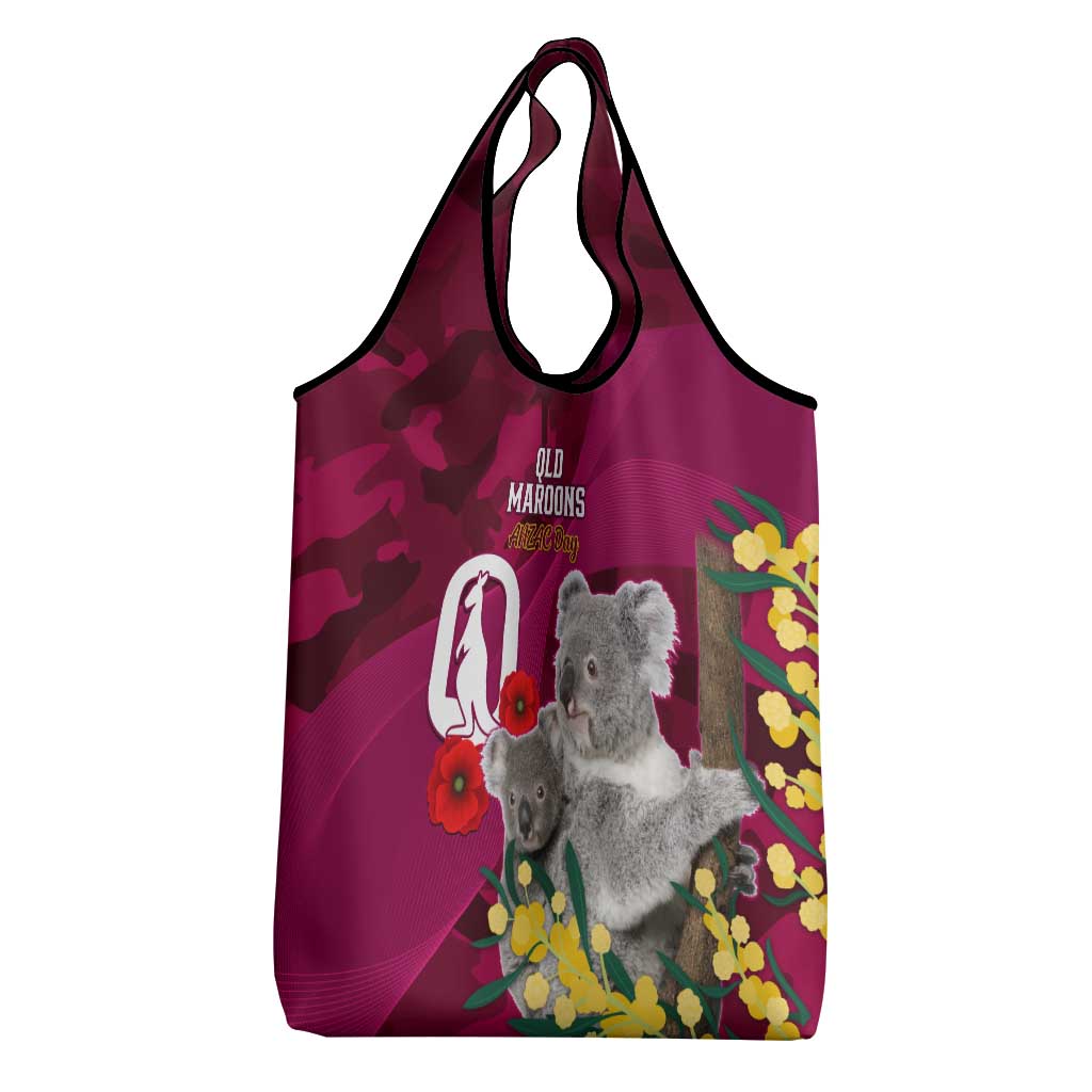 QLD Maroons ANZAC Day Grocery Bag Australian Koala Mix Camouflage