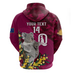 Custom QLD Maroons ANZAC Day Hoodie Australian Koala Mix Camouflage