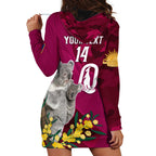 Custom QLD Maroons ANZAC Day Hoodie Dress Australian Koala Mix Camouflage