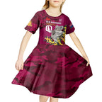 Custom QLD Maroons ANZAC Day Kid Short Sleeve Dress Australian Koala Mix Camouflage