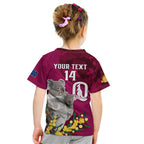 Custom QLD Maroons ANZAC Day Kid T Shirt Australian Koala Mix Camouflage