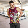 Custom QLD Maroons ANZAC Day Men Tank Top Australian Koala Mix Camouflage