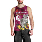 Custom QLD Maroons ANZAC Day Men Tank Top Australian Koala Mix Camouflage