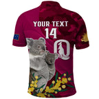 Custom QLD Maroons ANZAC Day Polo Shirt Australian Koala Mix Camouflage