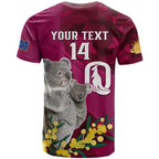 Custom QLD Maroons ANZAC Day T Shirt Australian Koala Mix Camouflage