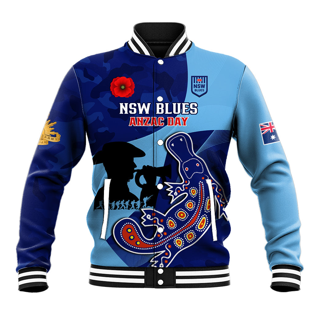 Custom NSW Blues ANZAC Day Baseball Jacket Australian Platypus Mix Camouflage