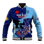 Custom NSW Blues ANZAC Day Baseball Jacket Australian Platypus Mix Camouflage
