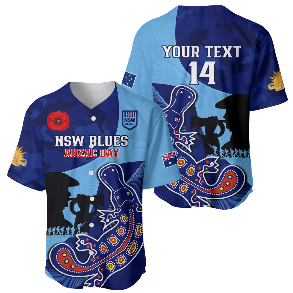 Custom NSW Blues ANZAC Day Baseball Jersey Australian Platypus Mix Camouflage
