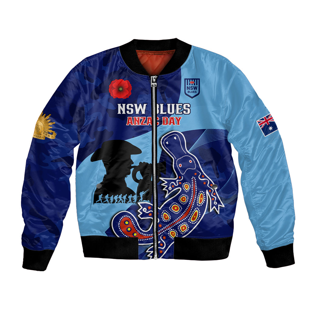 Custom NSW Blues ANZAC Day Bomber Jacket Australian Platypus Mix Camouflage