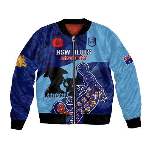 Custom NSW Blues ANZAC Day Bomber Jacket Australian Platypus Mix Camouflage