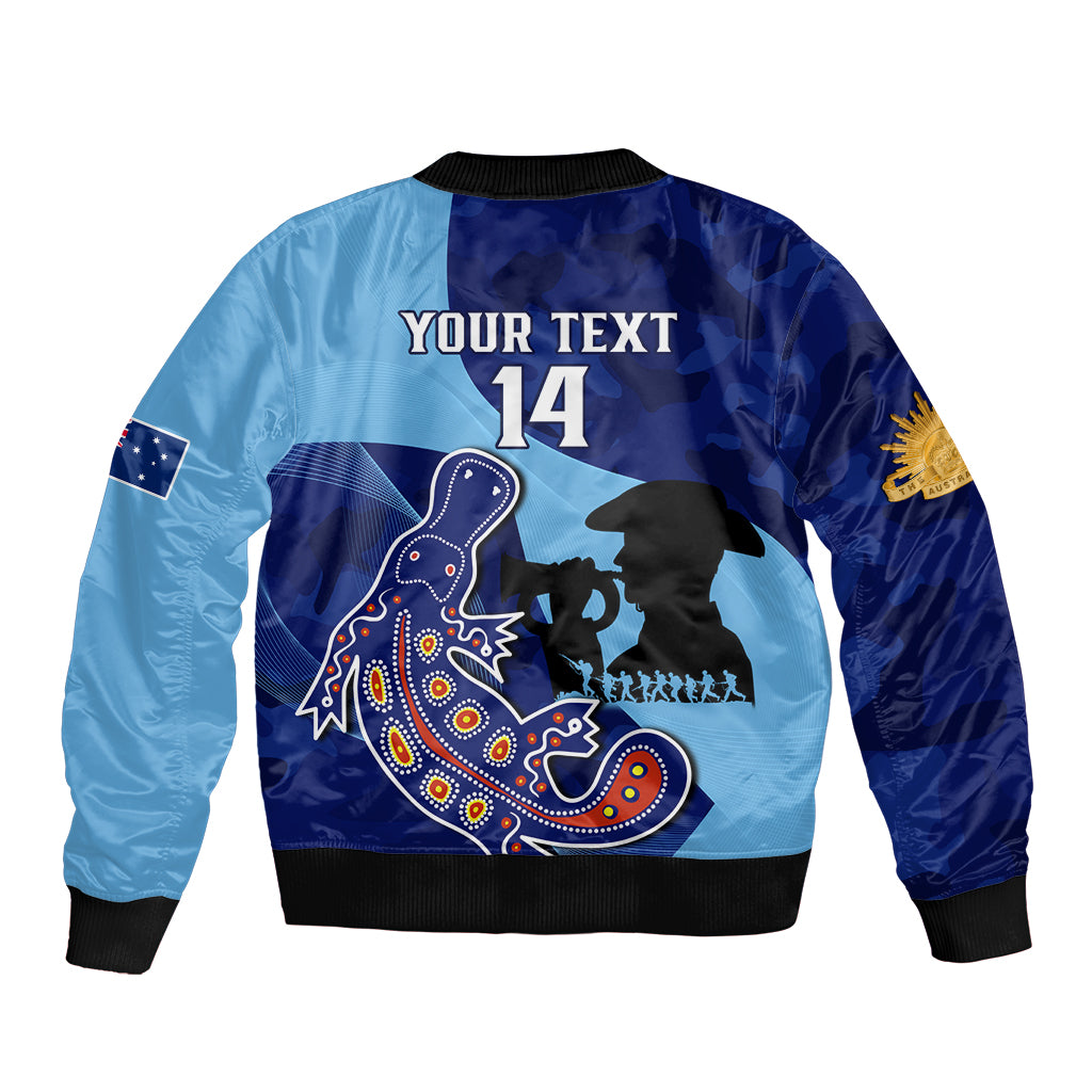 Custom NSW Blues ANZAC Day Bomber Jacket Australian Platypus Mix Camouflage