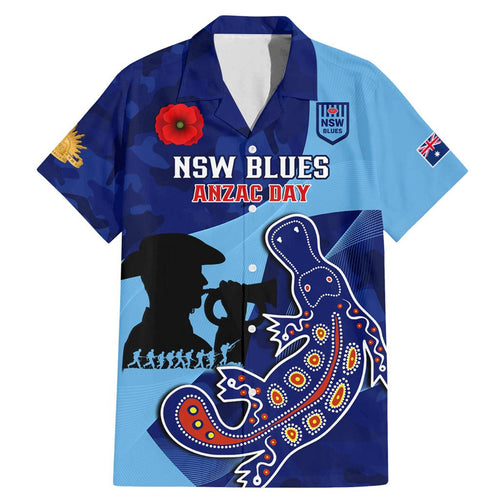 Custom NSW Blues ANZAC Day Family Matching Mermaid Dress and Hawaiian Shirt Australian Platypus Mix Camouflage