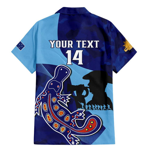 Custom NSW Blues ANZAC Day Family Matching Mermaid Dress and Hawaiian Shirt Australian Platypus Mix Camouflage