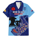 Custom NSW Blues ANZAC Day Family Matching Puletasi and Hawaiian Shirt Australian Platypus Mix Camouflage