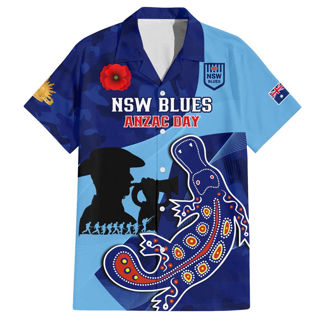 Custom NSW Blues ANZAC Day Family Matching Summer Maxi Dress and Hawaiian Shirt Australian Platypus Mix Camouflage