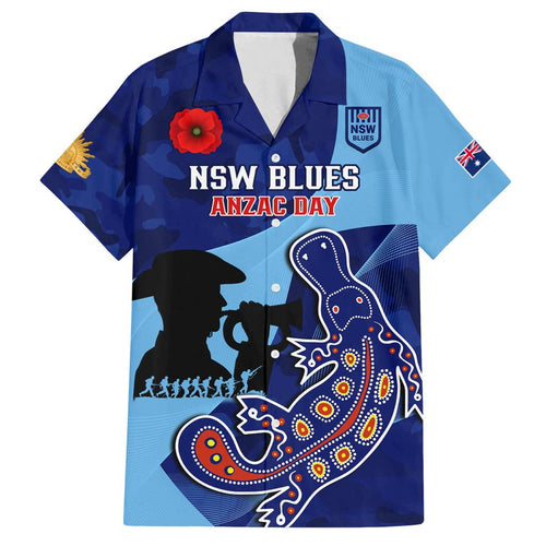 Custom NSW Blues ANZAC Day Family Matching Tank Maxi Dress and Hawaiian Shirt Australian Platypus Mix Camouflage