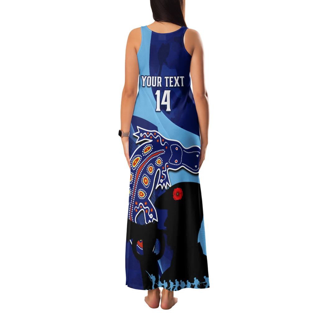 Custom NSW Blues ANZAC Day Family Matching Tank Maxi Dress and Hawaiian Shirt Australian Platypus Mix Camouflage