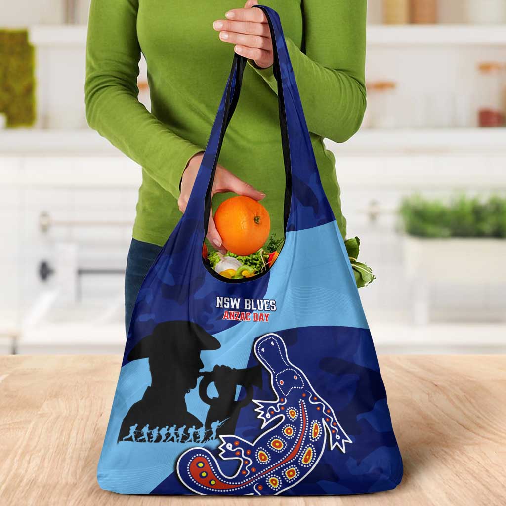 NSW Blues ANZAC Day Grocery Bag Australian Platypus Mix Camouflage