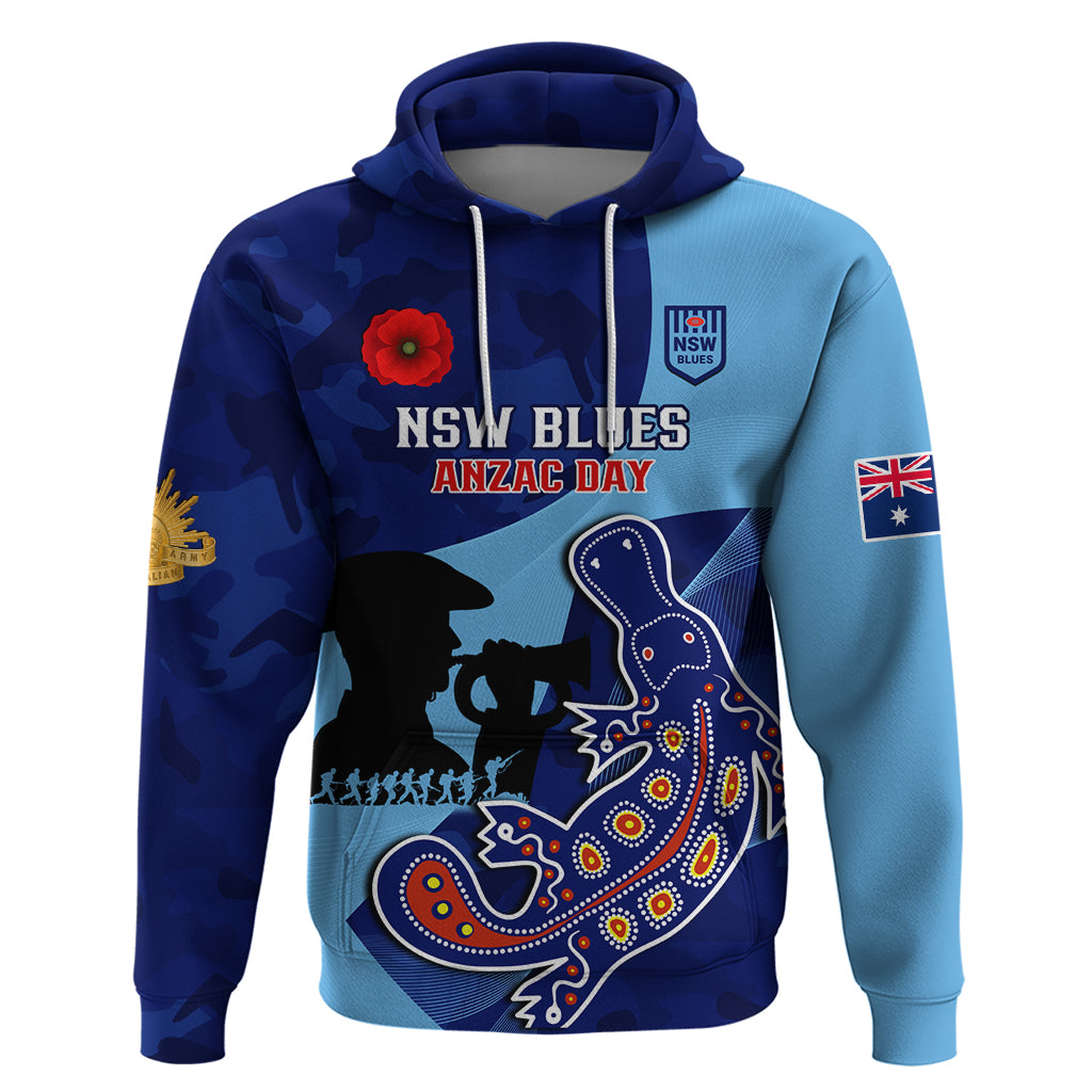 Custom NSW Blues ANZAC Day Hoodie Australian Platypus Mix Camouflage