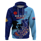 Custom NSW Blues ANZAC Day Hoodie Australian Platypus Mix Camouflage