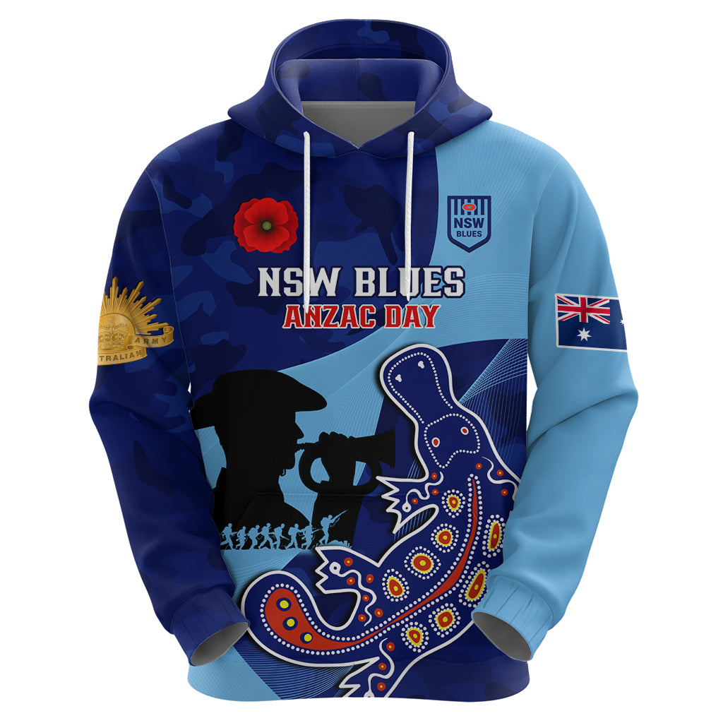 Custom NSW Blues ANZAC Day Hoodie Australian Platypus Mix Camouflage