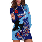 Custom NSW Blues ANZAC Day Hoodie Dress Australian Platypus Mix Camouflage