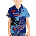 Custom NSW Blues ANZAC Day Kid Hawaiian Shirt Australian Platypus Mix Camouflage