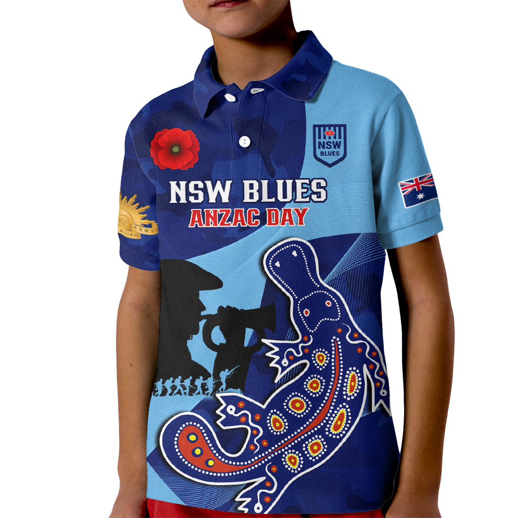 Custom NSW Blues ANZAC Day Kid Polo Shirt Australian Platypus Mix Camouflage