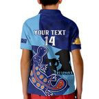 Custom NSW Blues ANZAC Day Kid Polo Shirt Australian Platypus Mix Camouflage