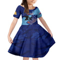 Custom NSW Blues ANZAC Day Kid Short Sleeve Dress Australian Platypus Mix Camouflage