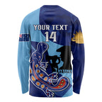 Custom NSW Blues ANZAC Day Long Sleeve Shirt Australian Platypus Mix Camouflage