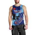 Custom NSW Blues ANZAC Day Men Tank Top Australian Platypus Mix Camouflage