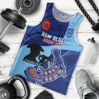 Custom NSW Blues ANZAC Day Men Tank Top Australian Platypus Mix Camouflage