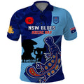 Custom NSW Blues ANZAC Day Polo Shirt Australian Platypus Mix Camouflage