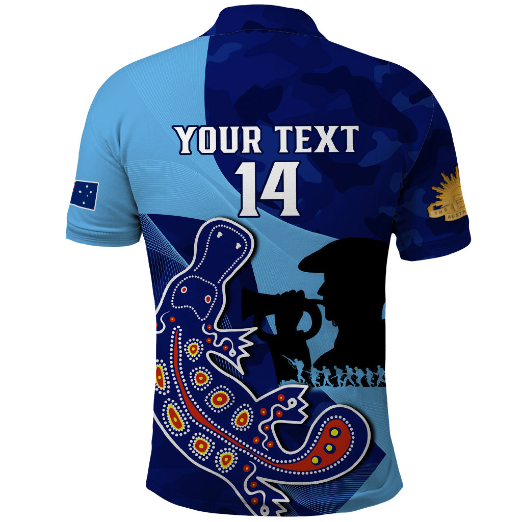 Custom NSW Blues ANZAC Day Polo Shirt Australian Platypus Mix Camouflage