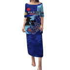 Custom NSW Blues ANZAC Day Puletasi Australian Platypus Mix Camouflage